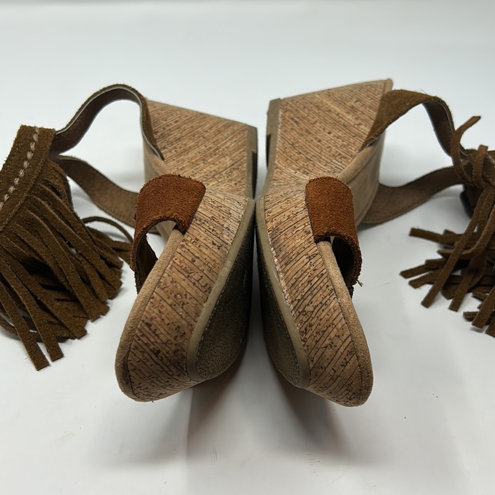Minnetonka Brown Suede Patchwork Leather Fringe W… - image 6